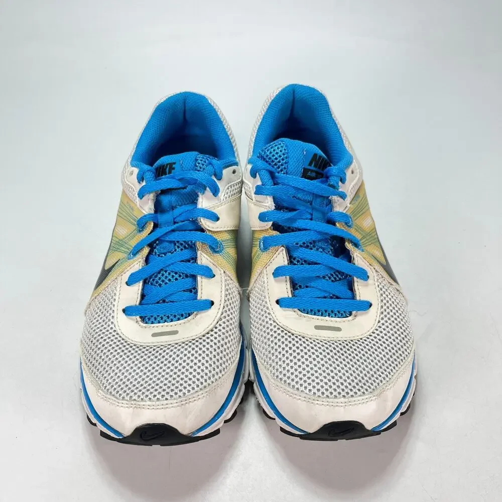 Nike Air Pegasus+ 28 White Varsity Blue Lace Up Running Shoes Women's Size 8